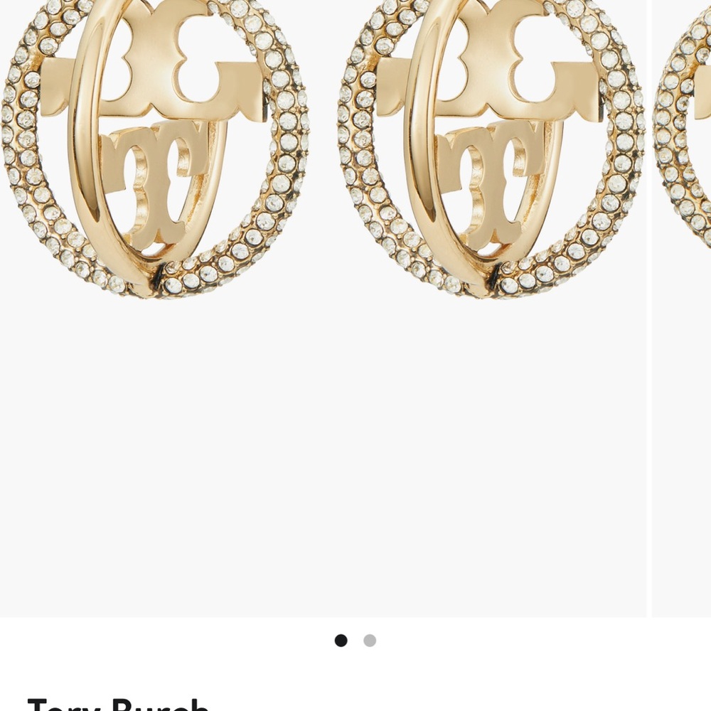 Tory Burch Gold Logo Earrings